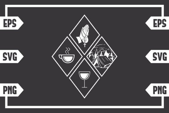 Coffee Jesus Wine and Camping Tent – A Versatile Graphic Design Asset for Lifestyle Branding