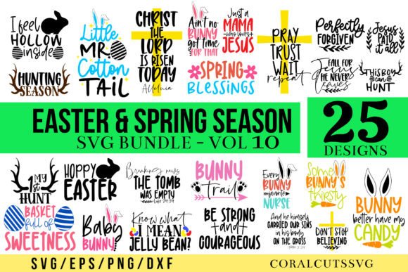 Easter Spring Graphics Bundle for Crafts & Digital Sellers