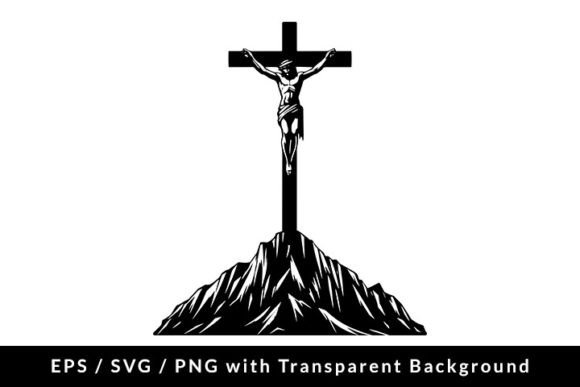 Jesus Christ Crucifixion Silhouette SVG for Crafters & Etsy Sellers