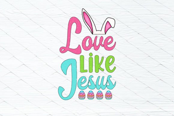 Love Like Jesus Retro Sublimation: A Crafts-Friendly Graphic for Heartfelt Branding