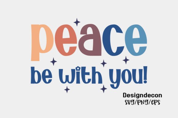 Peace Be with You Retro Sublimation SVG for Crafts & Graphics