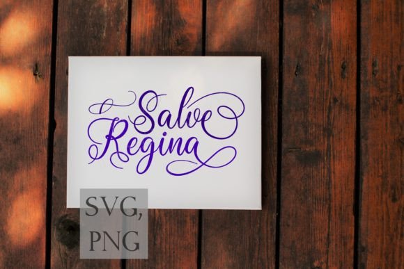 Salve Regina Cut File: Elegant Graphics for Faith-Inspired Branding
