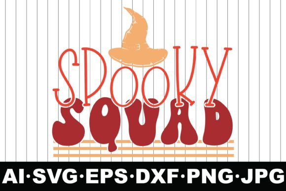 Spooky Squad Halloween Groovy SVG Design – A Crafty Graphic for Seasonal Branding