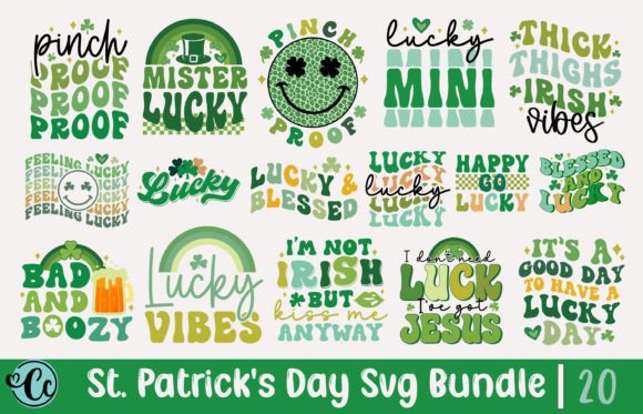 St Patrick's Retro Day SVG Bundle: Crafts & Graphics for Festive Branding